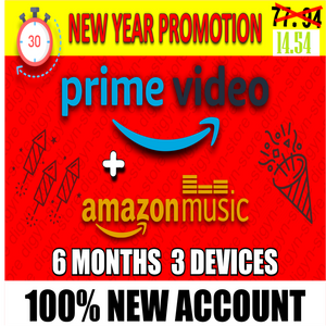 Amazon Prime Video + Prime Music- 6 months-WORLDWIDE